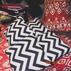 Back & white Chevron print pillows